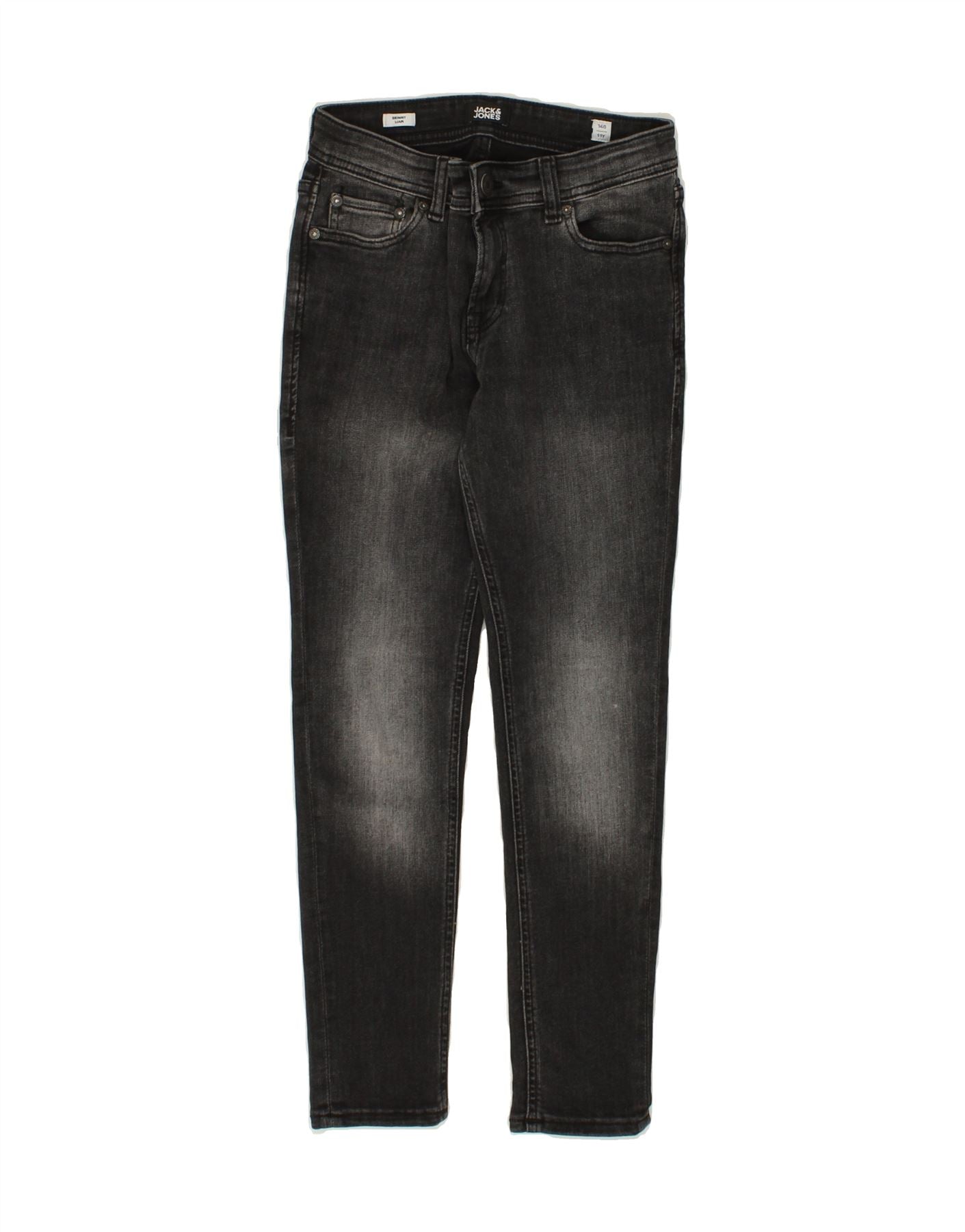 JACK JONES Boys Liam Skinny Jeans 11-12 Years W26 L25 Grey