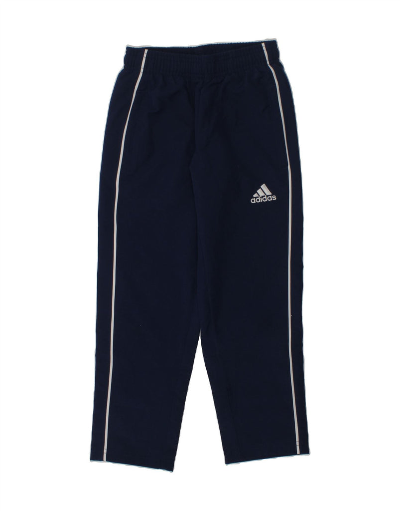 ADIDAS Boys Tracksuit Trousers 5-6 Years Navy Blue Polyester | Vintage Adidas | Thrift | Second-Hand Adidas | Used Clothing | Messina Hembry 