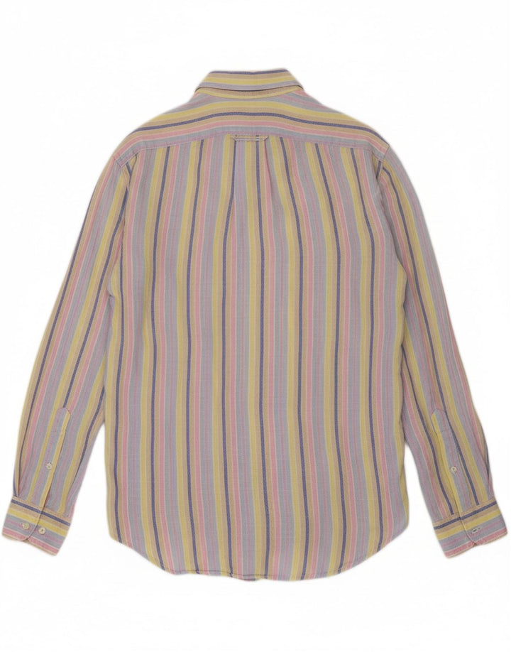 HARMONT & BLAINE Mens Shirt Medium Multicoloured Striped Linen Vintage Harmont & Blaine and Second-Hand Harmont & Blaine from Messina Hembry 