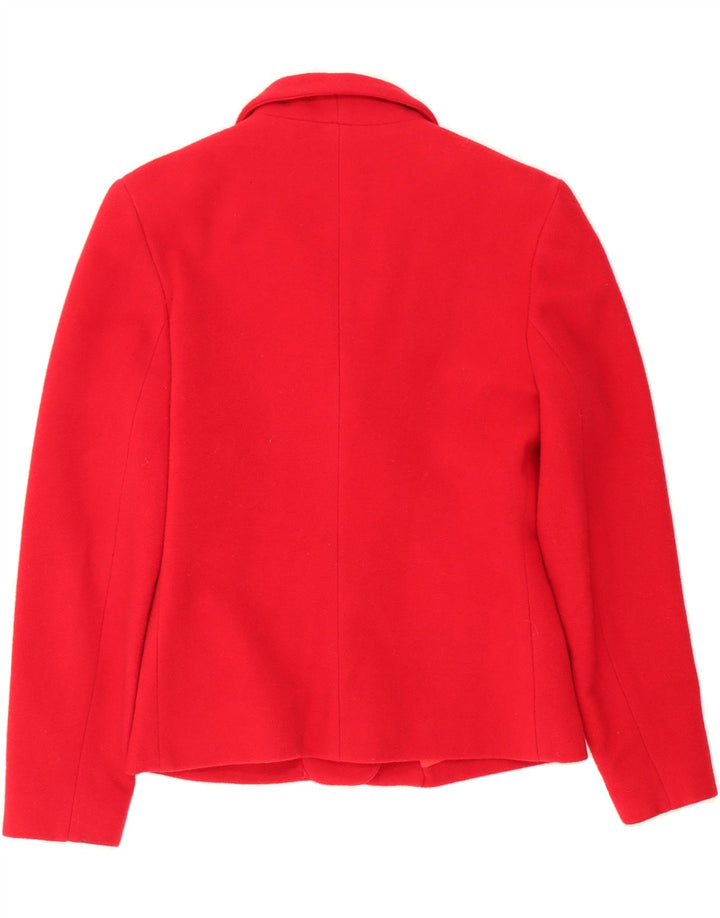 ST. BERNARD Womens 4 Button Blazer Jacket UK 12 Medium Red Wool Vintage St. Bernard and Second-Hand St. Bernard from Messina Hembry 