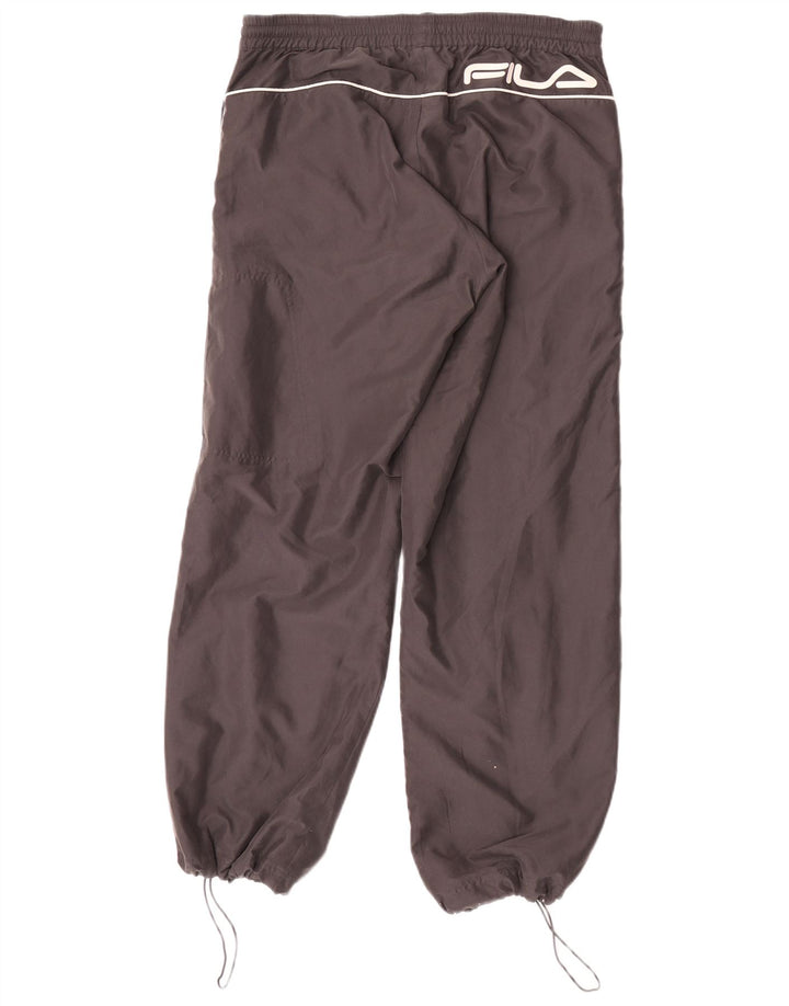 Fila Mens Graphic Tracksuit Trousers Joggers Small Grey Polyester