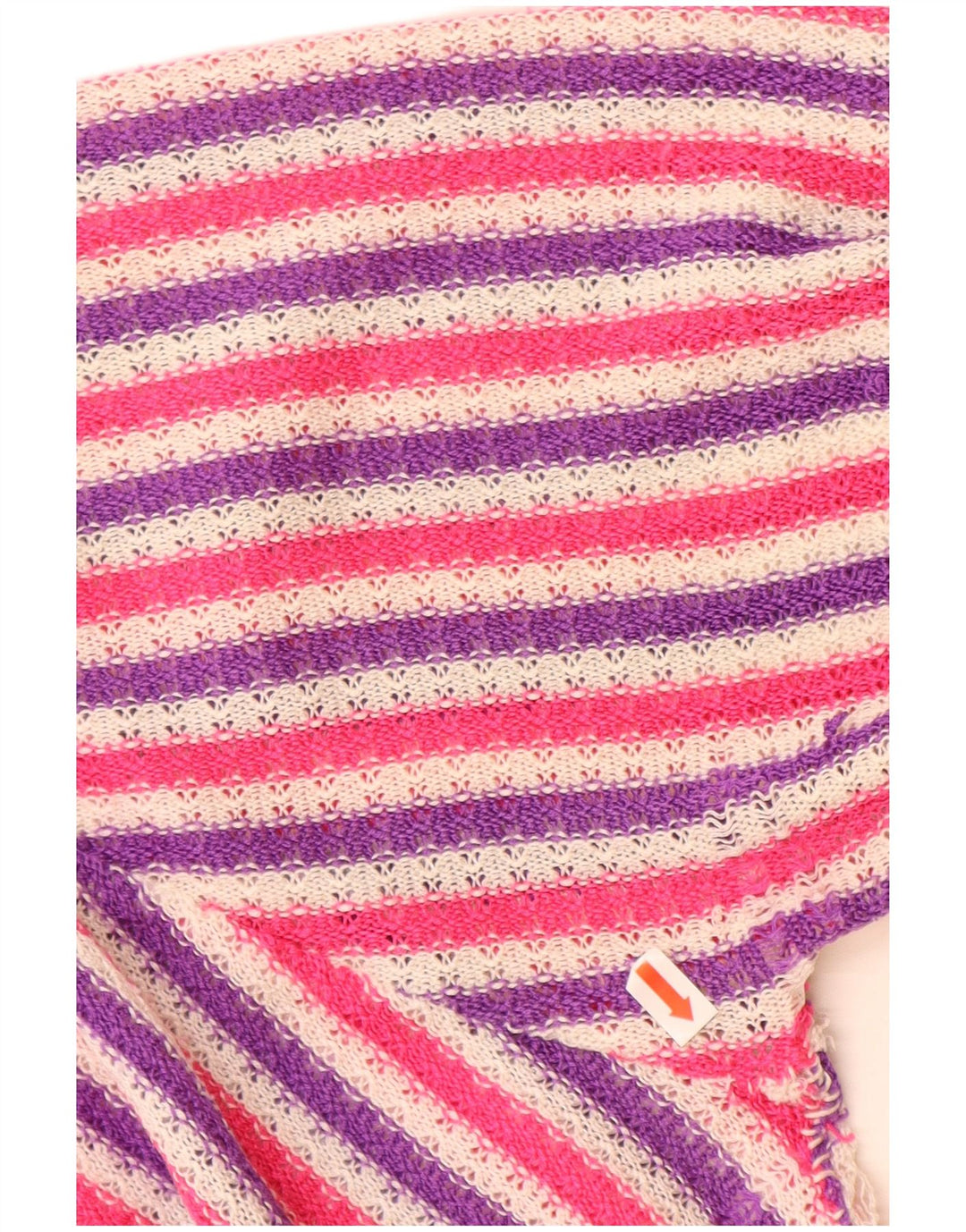 VINTAGE Womens Boat Neck Jumper Sweater UK 14 Large Multicoloured Striped