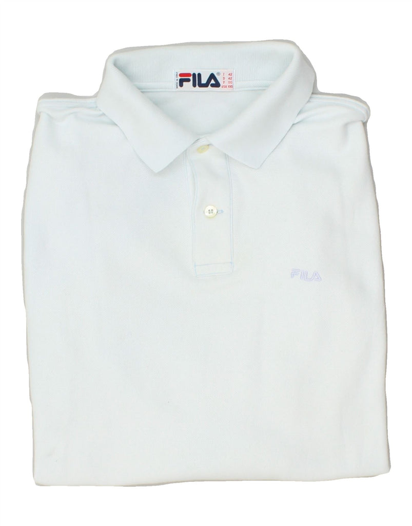 FILA Mens Polo Shirt 2XS Blue | Vintage Fila | Thrift | Second-Hand Fila | Used Clothing | Messina Hembry 