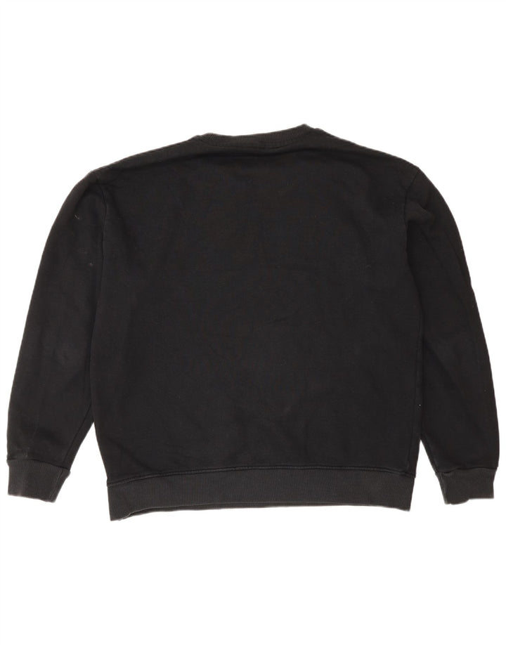 K-Way Mens Sweatshirt Jumper Large Black Cotton