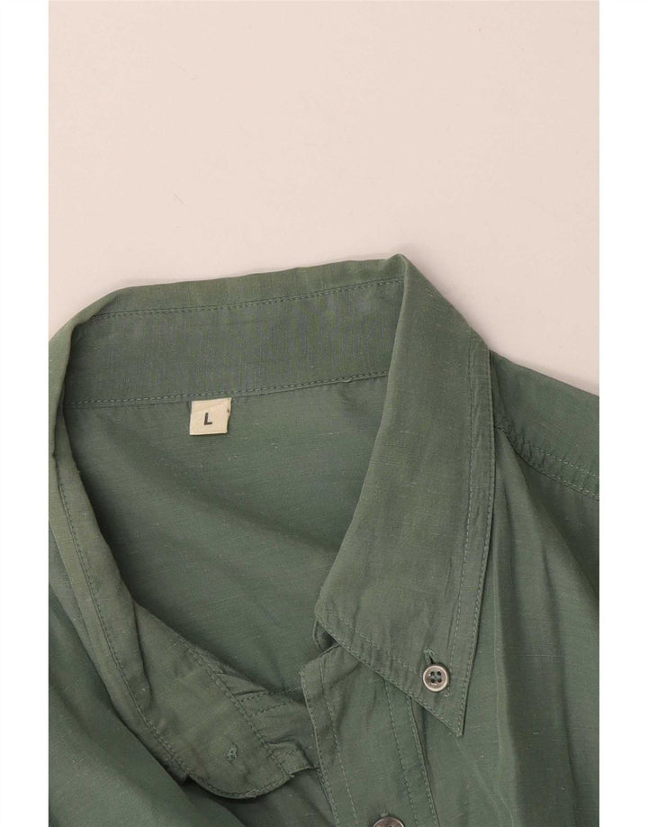 Vintage Mens Shirt Large Green