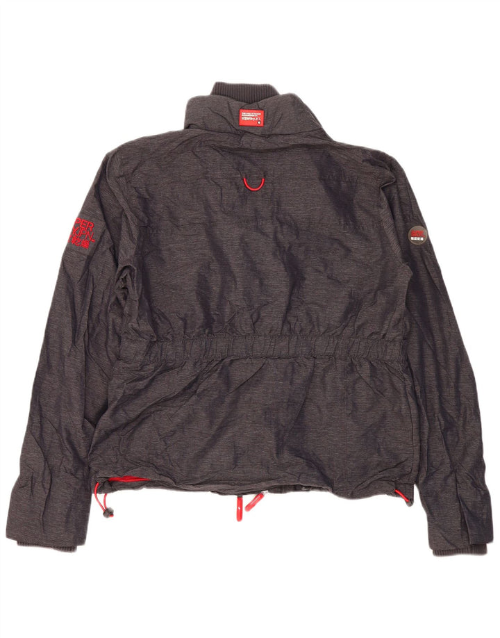 SUPERDRY Womens Windbreaker Jacket UK 18 XL Grey Polyester