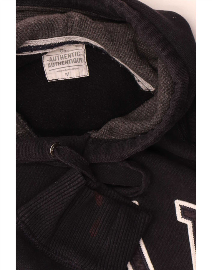 Gap Mens Graphic Hoodie Jumper Medium Black Cotton