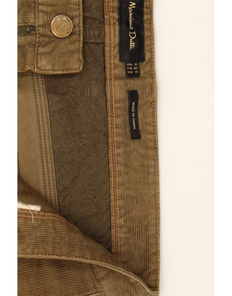 MASSIMO DUTTI Womens Straight Corduroy Trousers EU 40 Medium W31 L26 Khaki Vintage Massimo Dutti and Second-Hand Massimo Dutti from Messina Hembry 