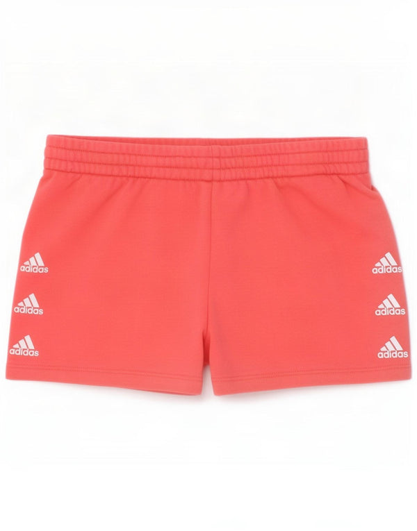 Adidas Girls Aeroready Graphic Sport Shorts 12-13 Years Pink Cotton