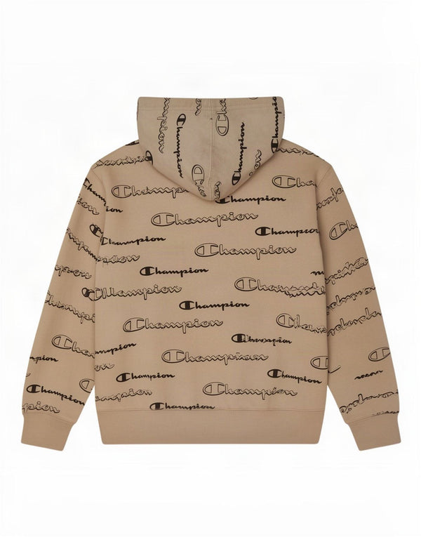 Champion Boys Graphic Hoodie Jumper 11-12 Years Large Off White Cotton