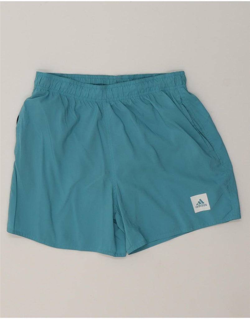 ADIDAS Womens Sport Shorts UK 14 Medium  Blue Polyester Vintage Adidas and Second-Hand Adidas from Messina Hembry 