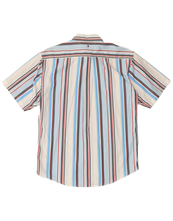 TOMMY HILFIGER Boys Short Sleeve Shirt 13-14 Years Multicoloured Striped