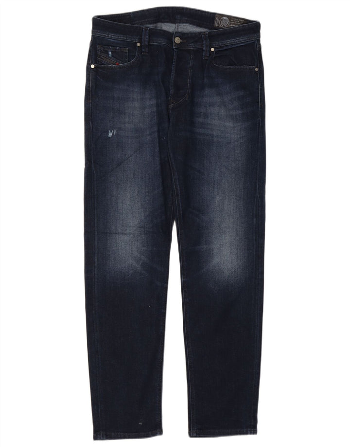 Diesel Mens Larkee-Beex Distressed Regular Tapered Jeans W31 L30 Navy Blue