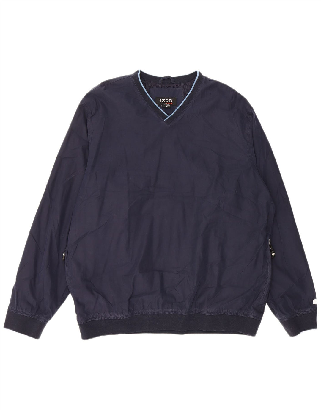 Izod Mens Pullover Tracksuit Top XL Navy Blue Polyester