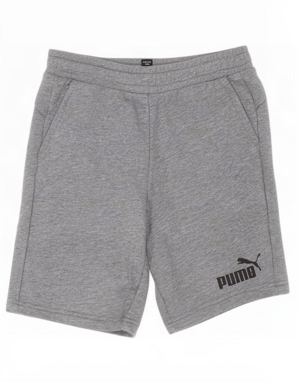 Puma Boys Sport Shorts 7-8 Years Grey Flecked Cotton