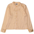 Vintage Womens Shirt Blouse UK 14 Medium Beige