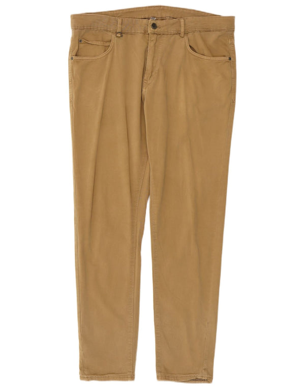 Zara Mens Slim Casual Trousers EU 44 Large W34 L30 Beige