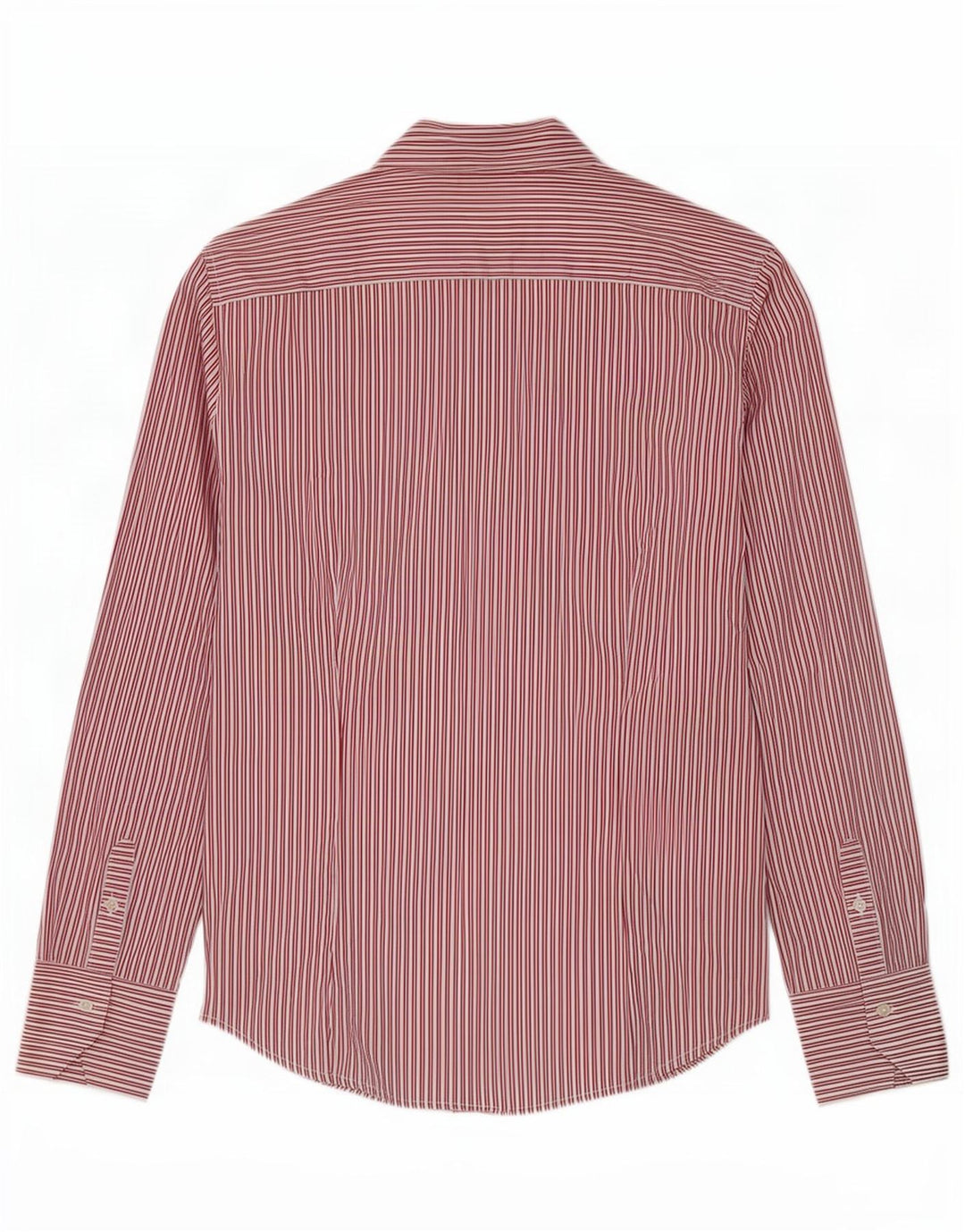 Benetton Womens Shirt UK 14 Large Red Pinstripe
