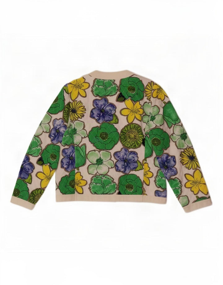 Vintage Womens 6 Button Blazer Jacket IT 42 Medium Multicoloured Floral