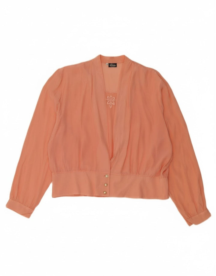 Vintage Womens Cardigan Top IT 50 XL Pink Acetate