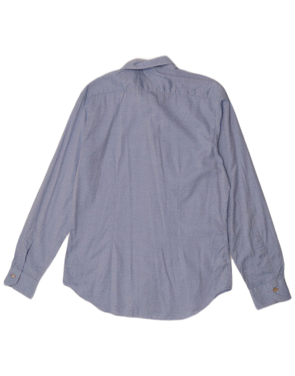 Paul Smith Mens Abstract Pattern Shirt Size 16 Large Blue