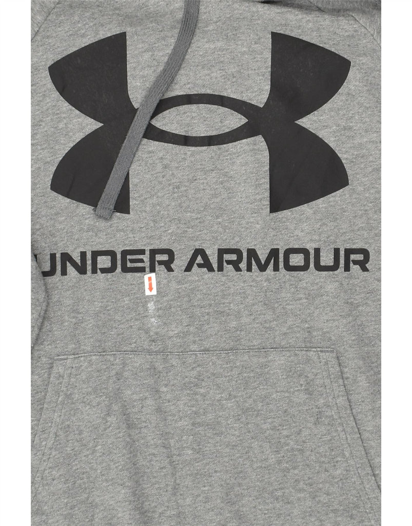 UNDER ARMOUR Mens Graphic Hoodie Jumper Large Grey Cotton | Vintage Under Armour | Thrift | Second-Hand Under Armour | Used Clothing | Messina Hembry 