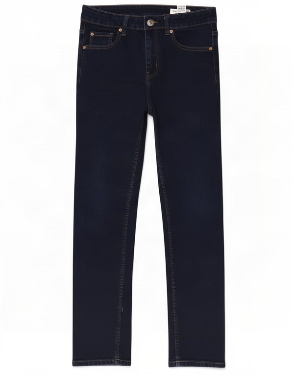 Marks & Spencer Womens Straight Jeans UK 12 Medium W30 L28 Navy Blue