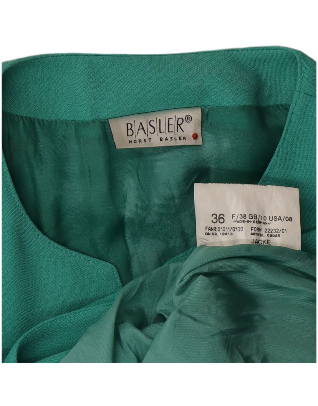 BASLER Womens Short Sleeve Blazer Jacket UK 10 Small Green Classic