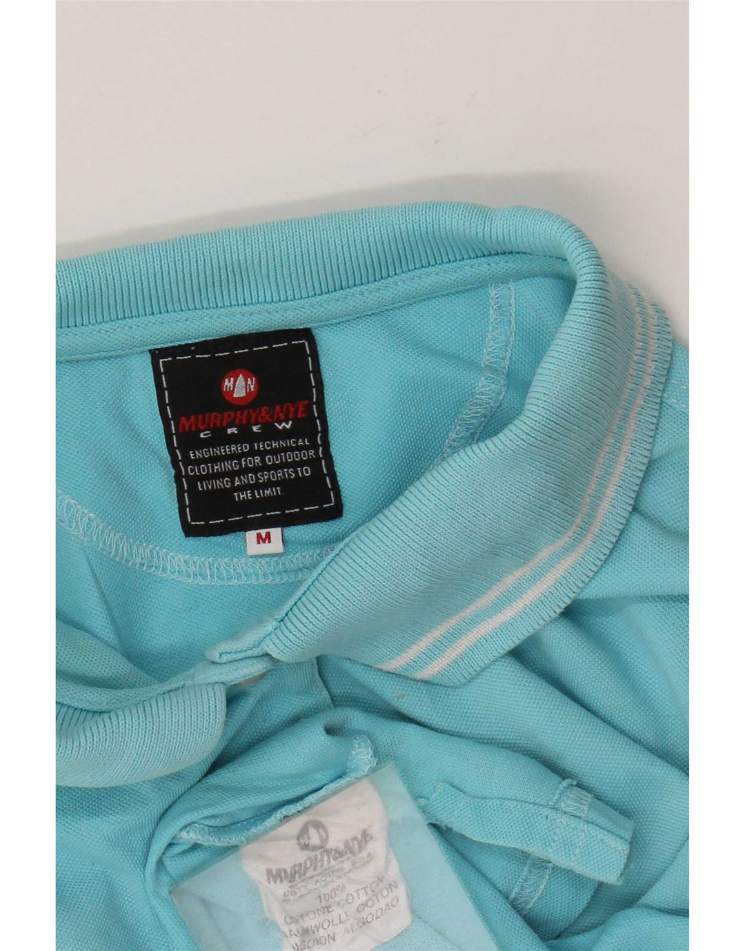 Murphy & Nye Womens Polo Shirt UK 12 Medium Blue Striped Cotton