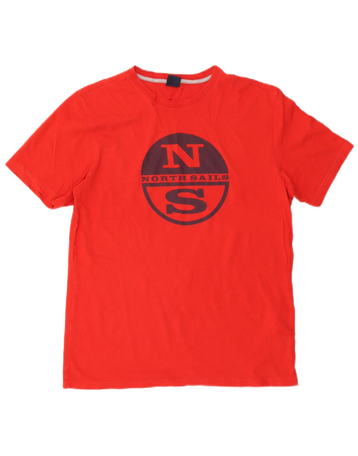 North Sails Mens Regular Fit Graphic T-Shirt Top Medium Red Cotton