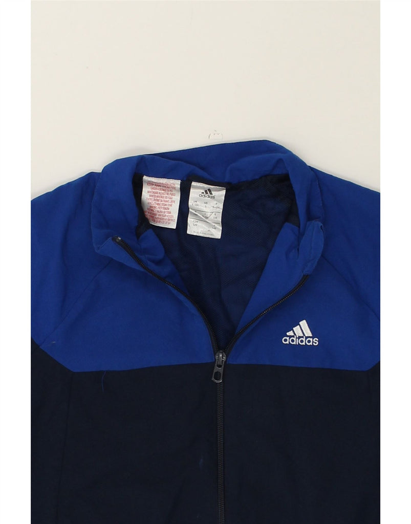 ADIDAS Boys Tracksuit Top Jacket 9-10 Years Navy Blue Colourblock | Vintage Adidas | Thrift | Second-Hand Adidas | Used Clothing | Messina Hembry 