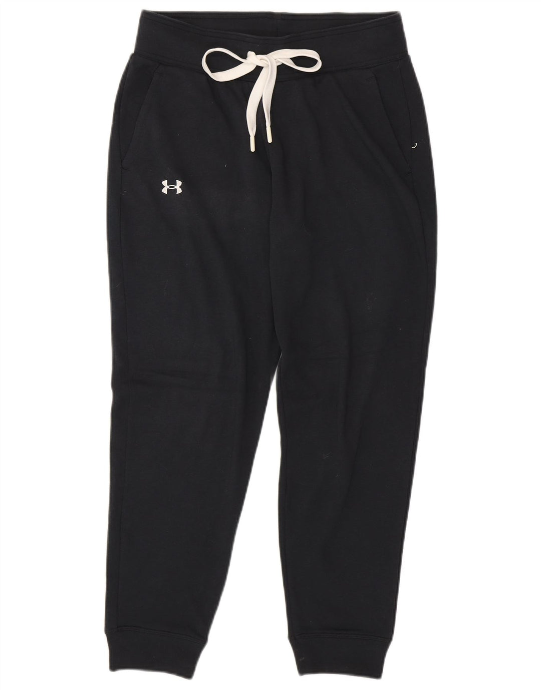 UNDER ARMOUR Womens Tracksuit Trousers Joggers UK 10 Small  Black Cotton