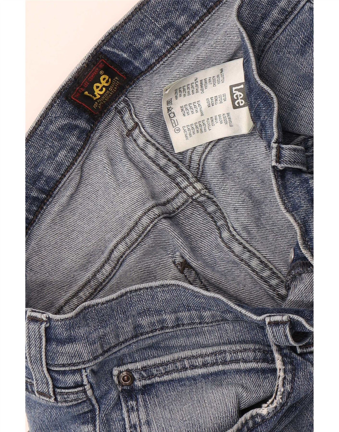 Lee Mens Daren Straight Jeans W34 L34 Blue Cotton