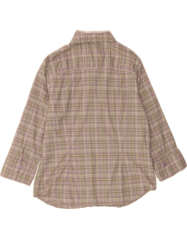 EDDIE BAUER Womens 3/4 Sleeve Shirt UK 16 Large Grey Check Cotton Vintage Eddie Bauer and Second-Hand Eddie Bauer from Messina Hembry 