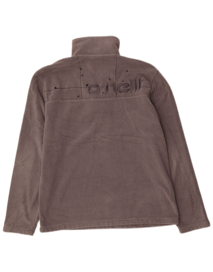 O'Neill Mens Zip Neck Fleece Jumper Medium Grey Polyester