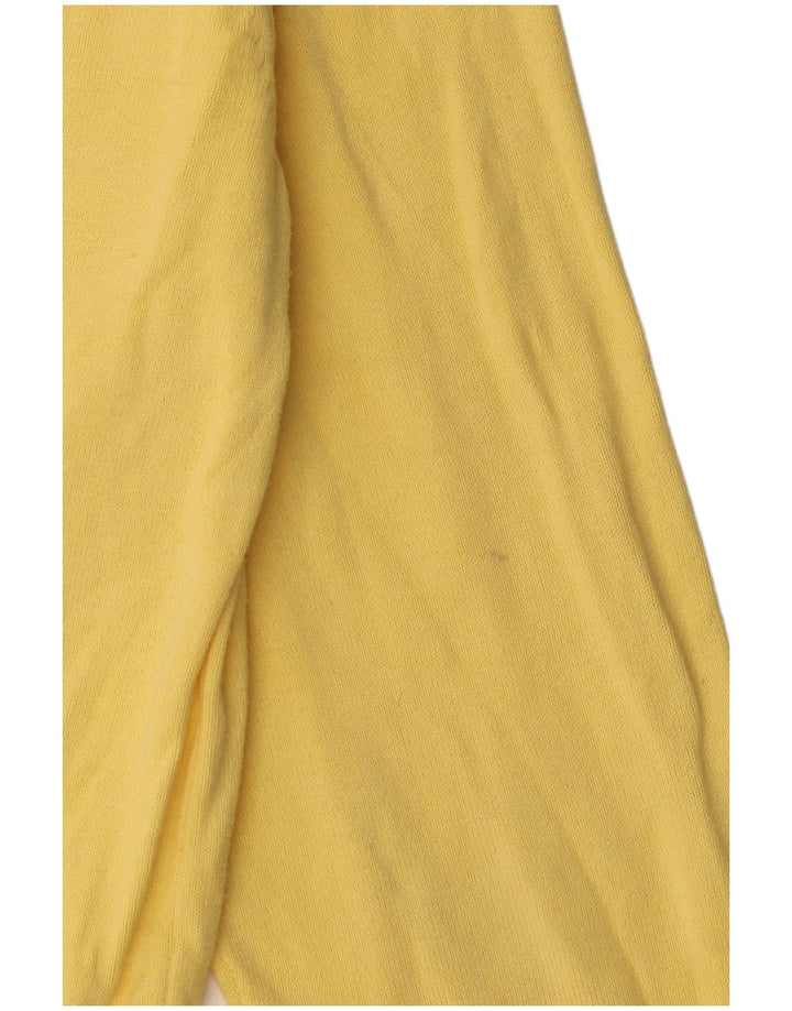 Tommy Hilfiger Mens V-Neck Jumper Sweater Medium Yellow Cotton