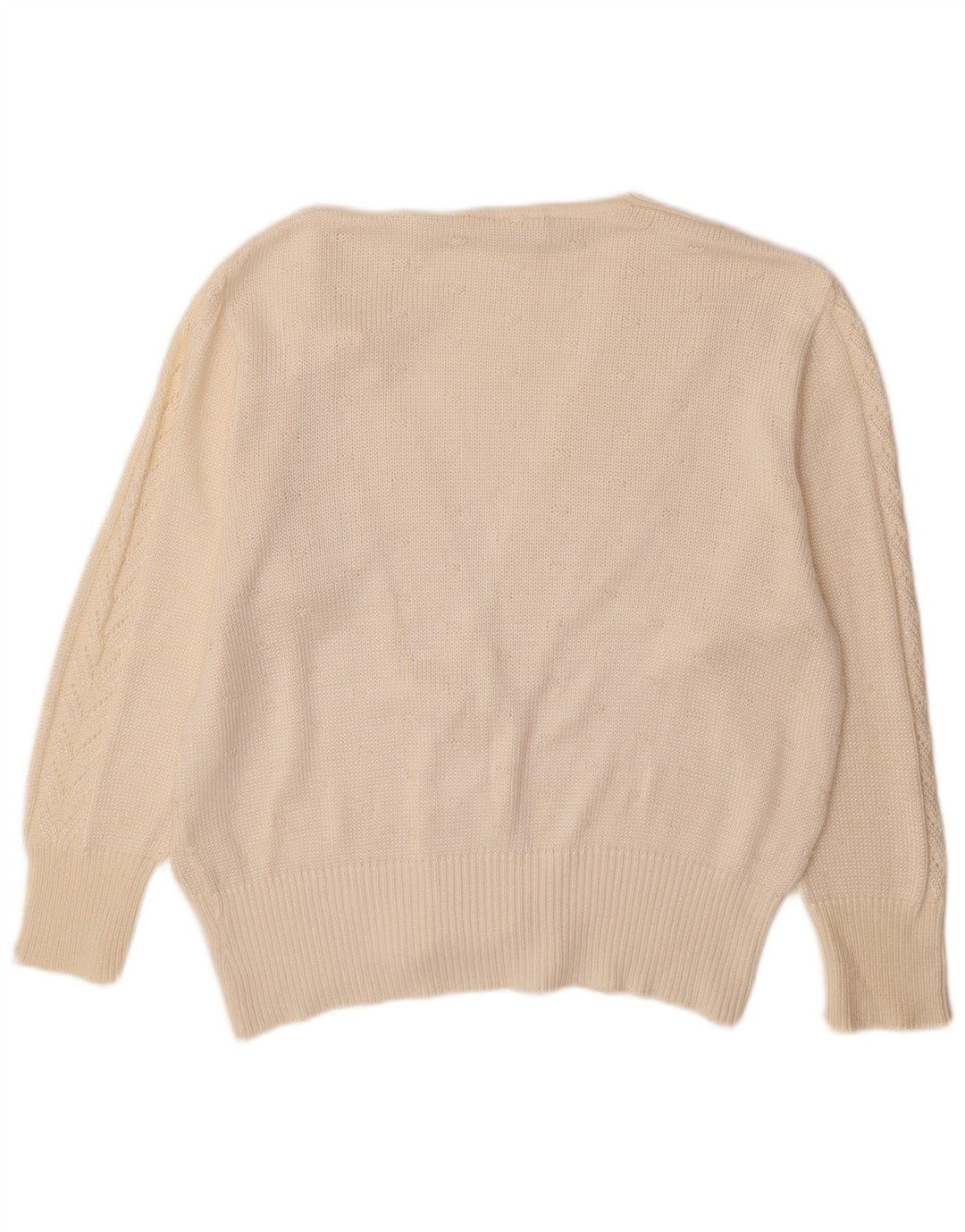 Rabe Womens Cardigan Sweater EU 46 XL Off White Acrylic