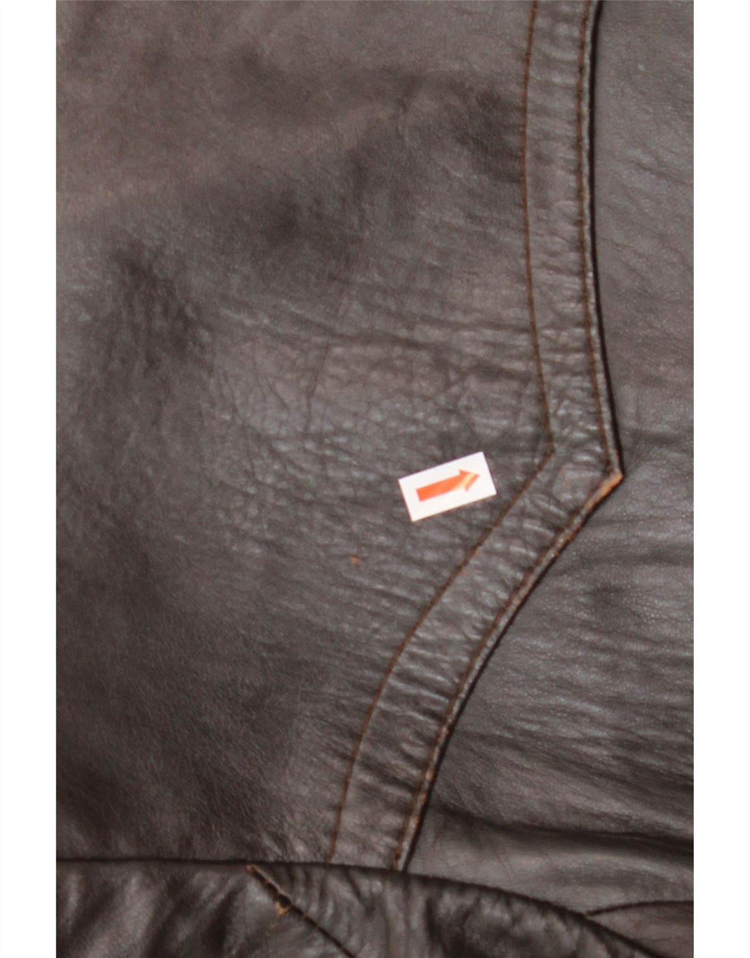 VINTAGE Mens Leather Coat IT 50 Large Brown Leather