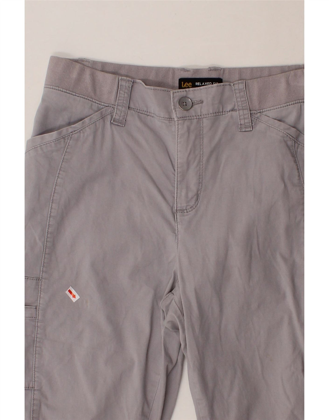 LEE Womens Relaxed Fit Bermuda Cargo Shorts US 6 Medium W28 Grey Cotton Vintage Lee and Second-Hand Lee from Messina Hembry 