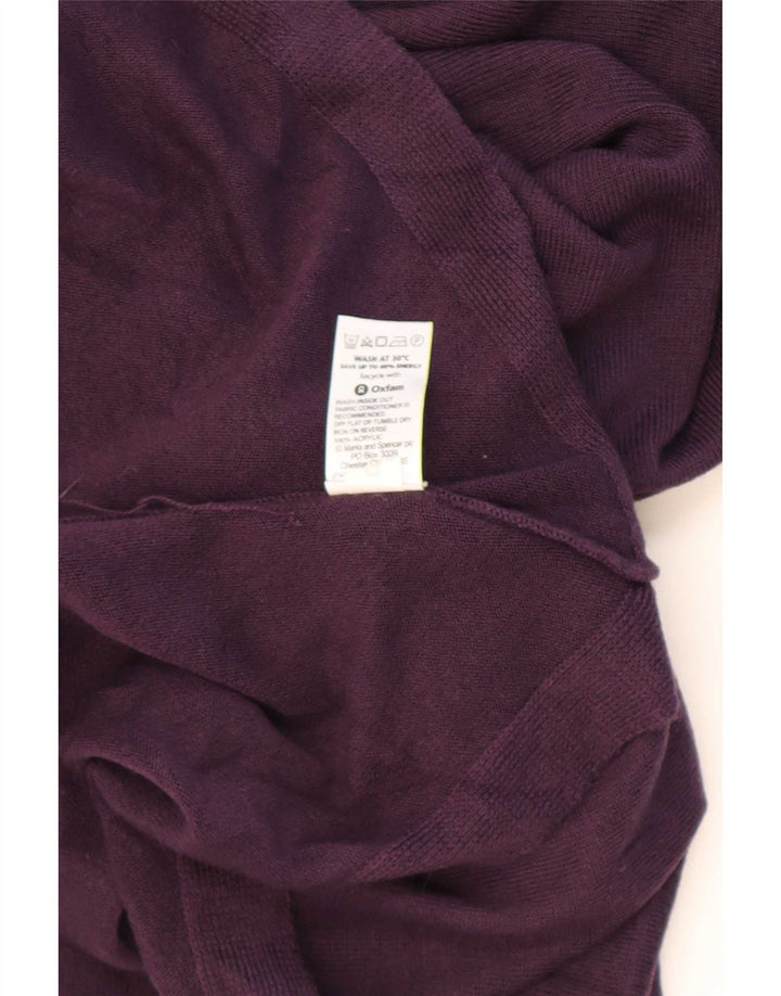 Marks & Spencer Womens Tunic Top UK 14 Large Maroon Acrylic