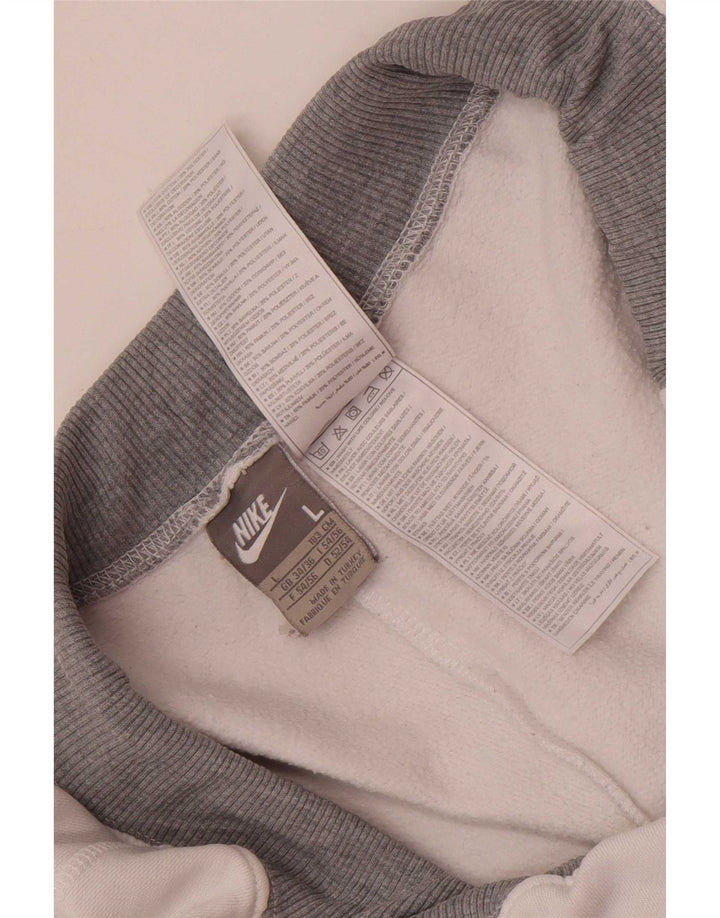 Nike Mens Tracksuit Trousers Joggers Large White Colourblock Cotton