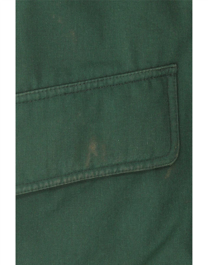 Vintage Mens Overcoat UK 38 Medium Green Polyester