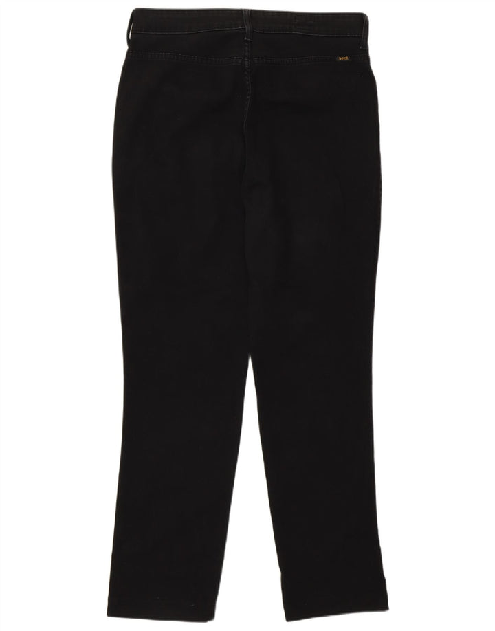 Lee Womens Straight Jeans W34 L28 Black Cotton