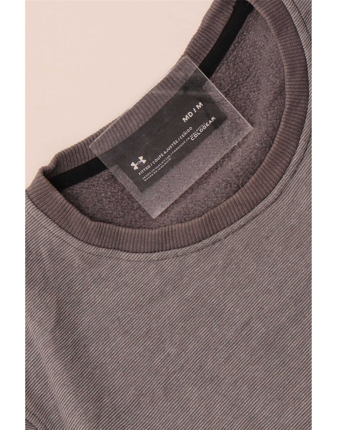 Under Armour Mens Sweatshirt Jumper Medium Grey Pinstripe