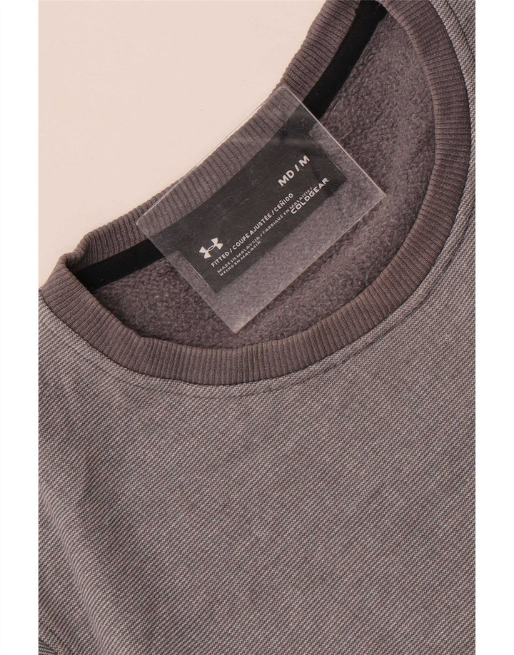 Under Armour Mens Sweatshirt Jumper Medium Grey Pinstripe