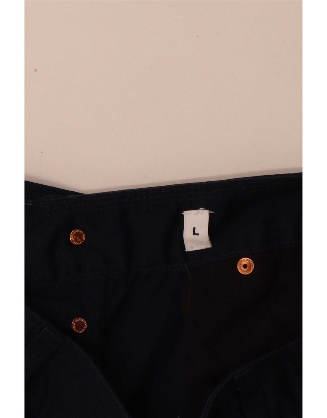 Jack & Jones Mens Chino Shorts Large W34 Navy Blue Polyester