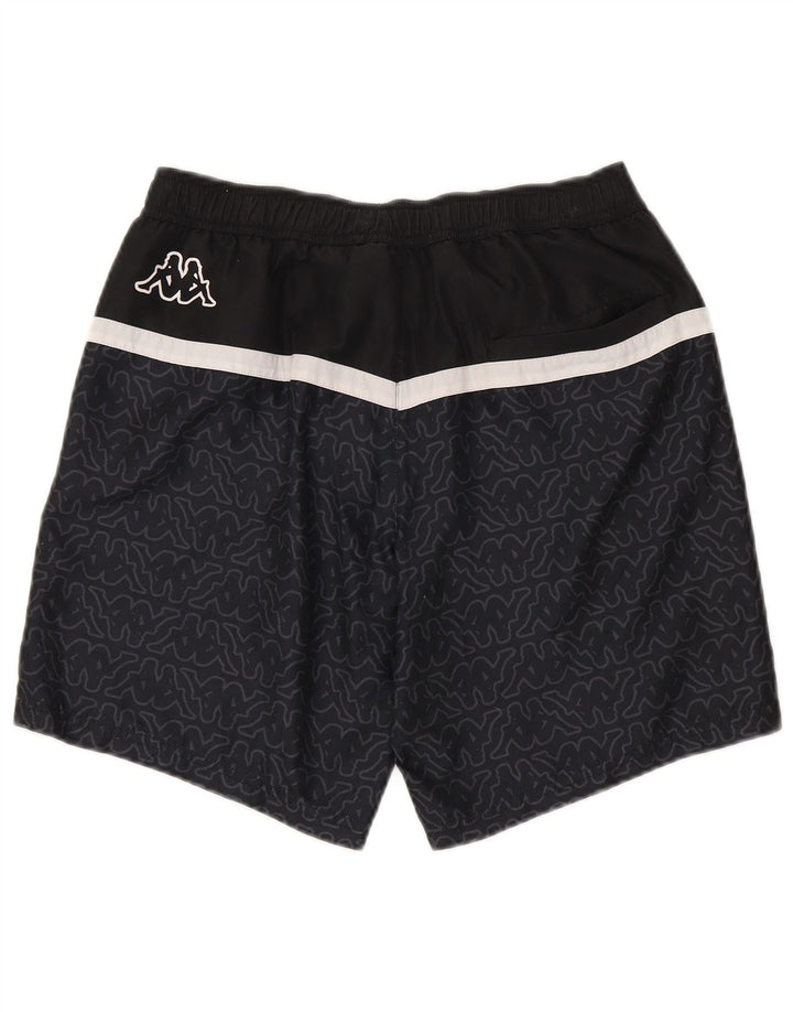 Kappa Mens Graphic Swimming Shorts Small Navy Blue Polyester