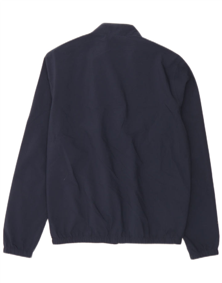Zara Mens Tracksuit Top Jacket Medium Navy Blue Polyester