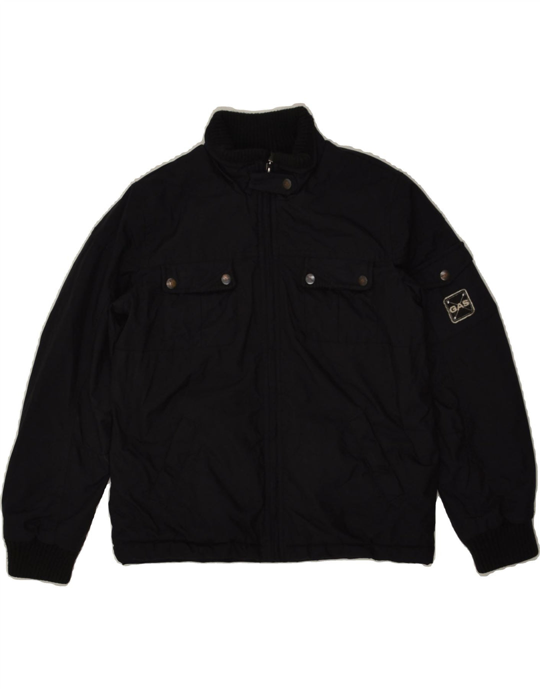GAS Boys Bomber Jacket 9-10 Years Black Polyamide | Vintage Gas | Thrift | Second-Hand Gas | Used Clothing | Messina Hembry 