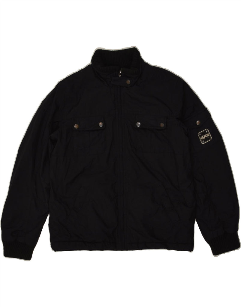 GAS Boys Bomber Jacket 9-10 Years Black Polyamide | Vintage Gas | Thrift | Second-Hand Gas | Used Clothing | Messina Hembry 